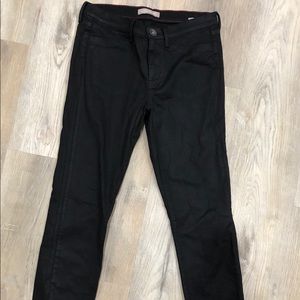 Black denim stretch jeans